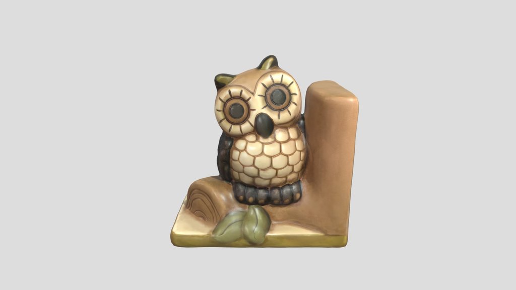 Owl Thun Bookend 3d Scan
