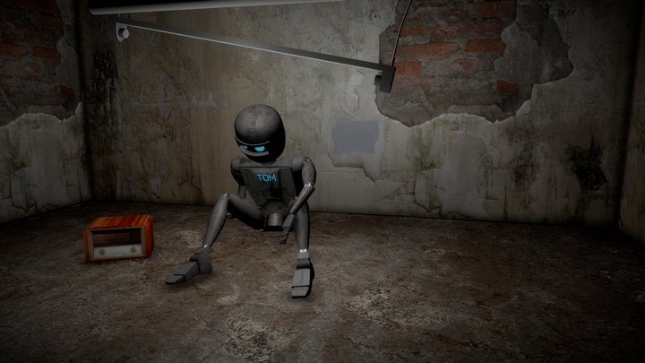 Robot Tom Scene 3D Model