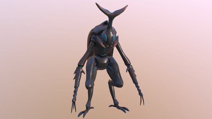 Humanoid Beetle 3D Model