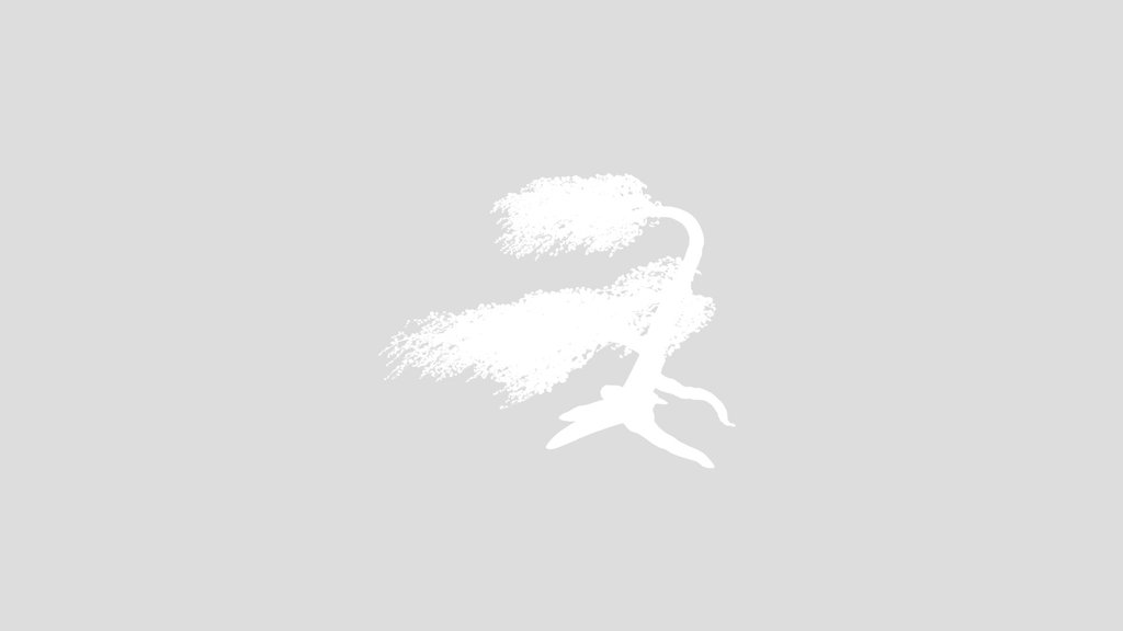 Stylized Windswept Tree