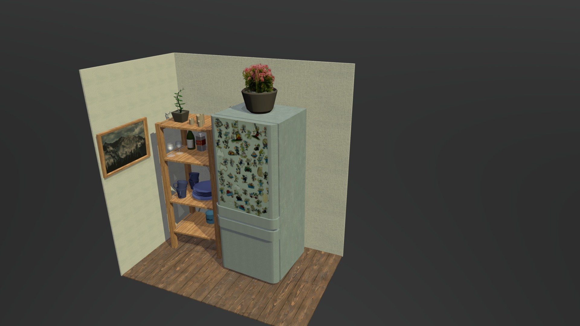 Kitchen Shelf - Download Free 3D model by Vasiukov_S (@Vasyukov_S ...