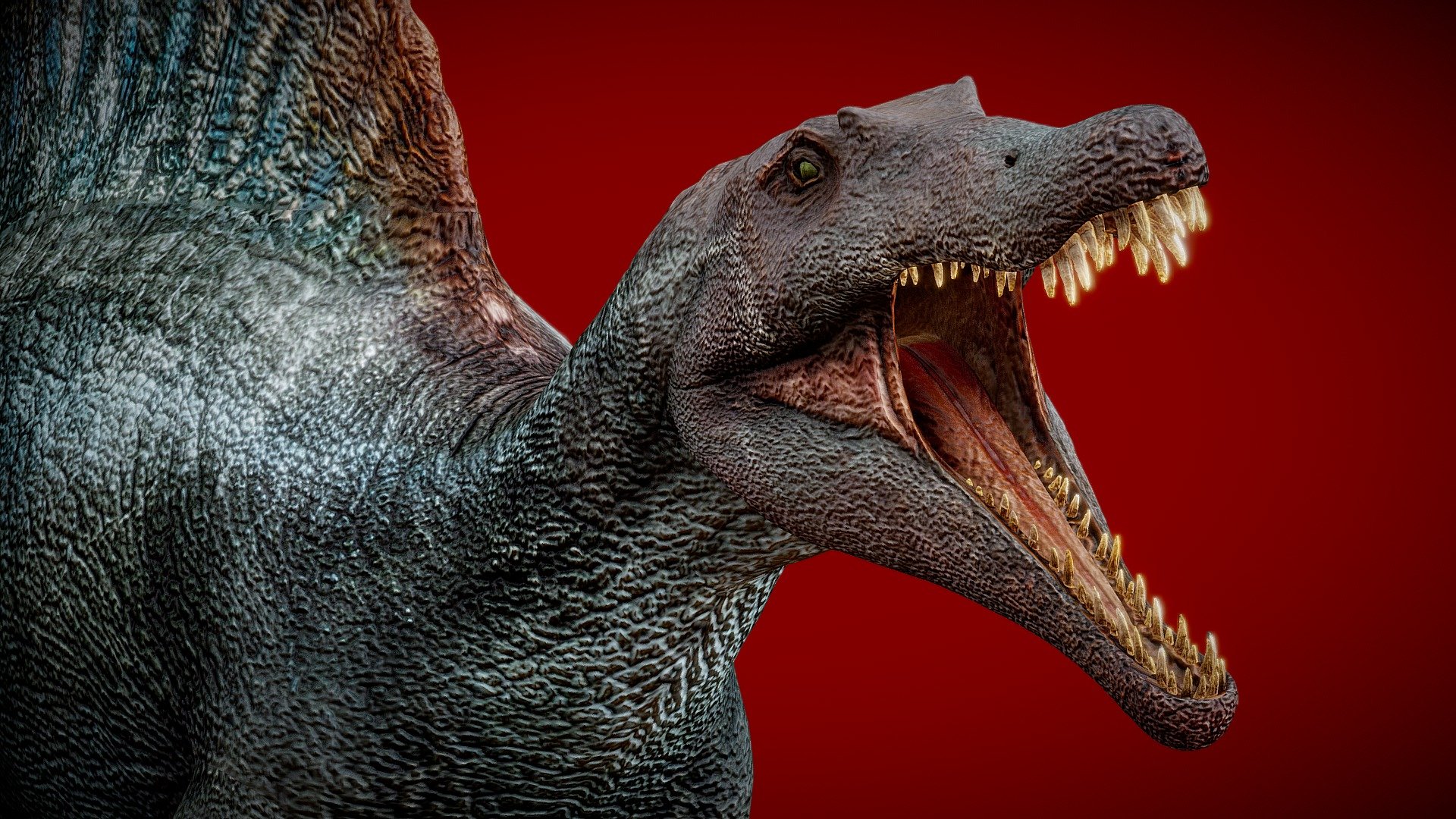Animated JP3 Spinosaurus With PBR Textures - 3D model by Anees Animates ...