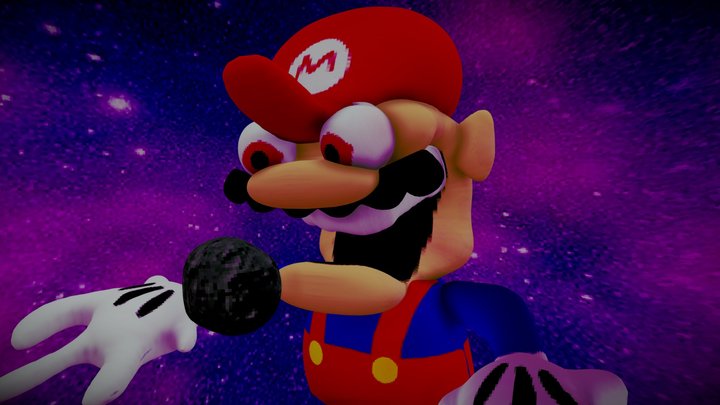 No! Mario Don't Eat The Moon Mario!!! 3D Model