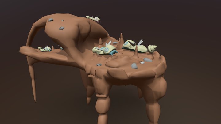 Dunsparce cave FBX 3D Model