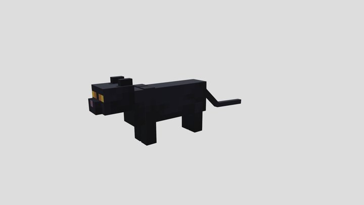 minecraft black cat 3D Model