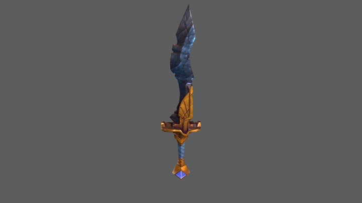 Stylized Egyptian Sword 3D Model