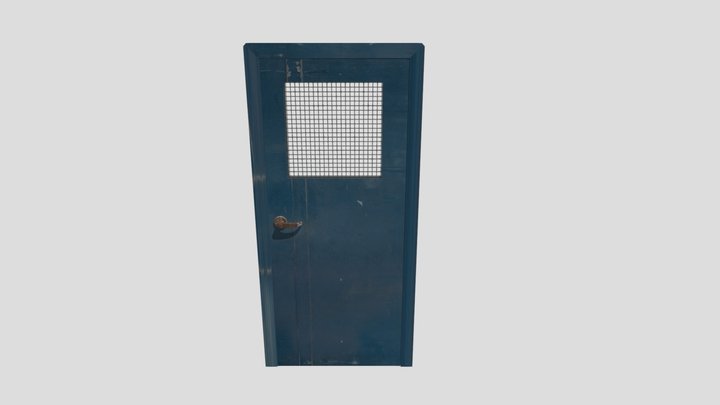 Blue_metal_door 3D Model