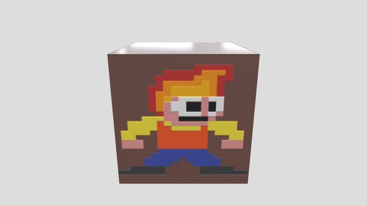 Cube Pixel Art 3D Model
