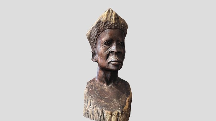 Female African Head 3D Model