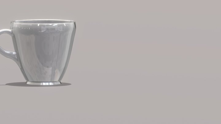 Rainy Coffee Glass 3D Model