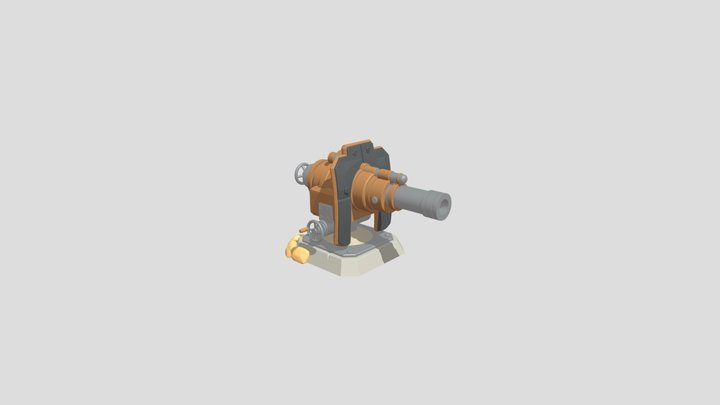 Boom Beach Boom Cannon 3D Model