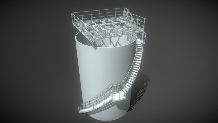 SOLVENT TANK PLATFORM 3D Model