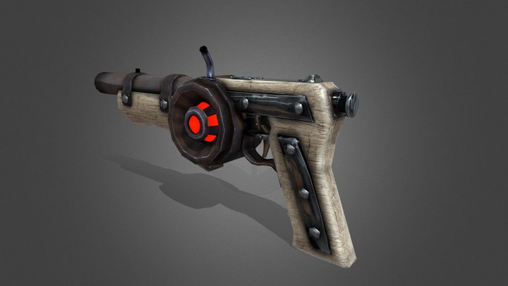 Stempunk pneumatic pistol 3D Model