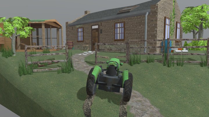 DAE Diorama retake – Small farm 3D Model