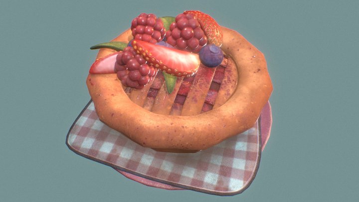 Mini Berry Tart 3D Model