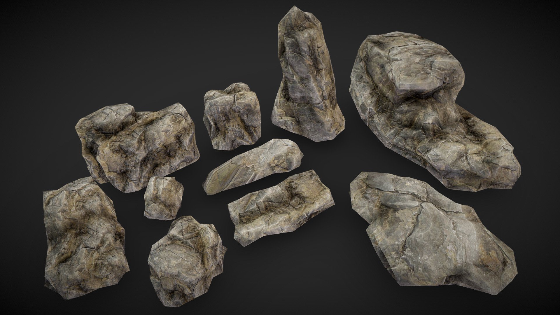 Useful rocks pack lowpoly - Buy Royalty Free 3D model by Joan LP ...