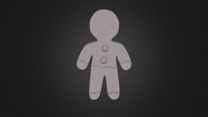 Gingerbread man 3D Model