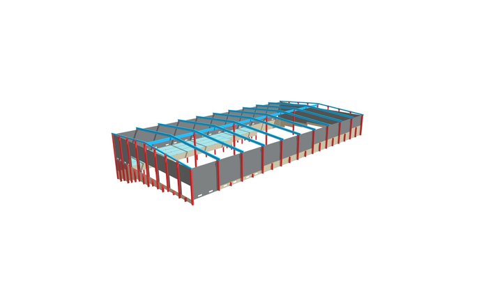 Cliente A - cobertura pré-moldada 3D Model