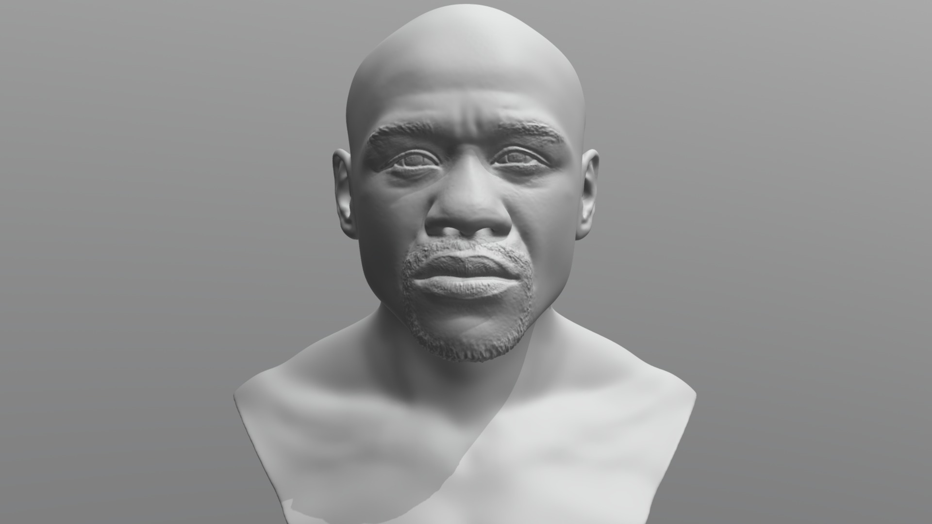 3D model Floyd Mayweather bust for 3D printing - This is a 3D model of the Floyd Mayweather bust for 3D printing. The 3D model is about a man with a beard.