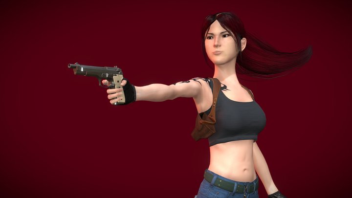 Revy from the "Black Lagoon" Anime 3D Model