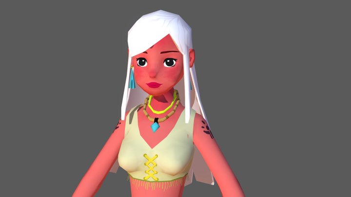Tribal character 3D Model