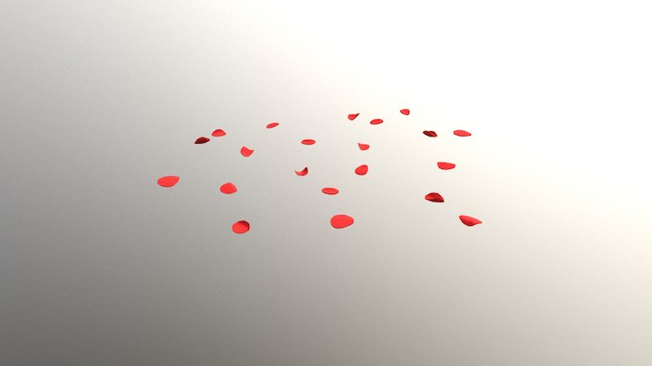 [Asset_21] Rose Petals 3D Model