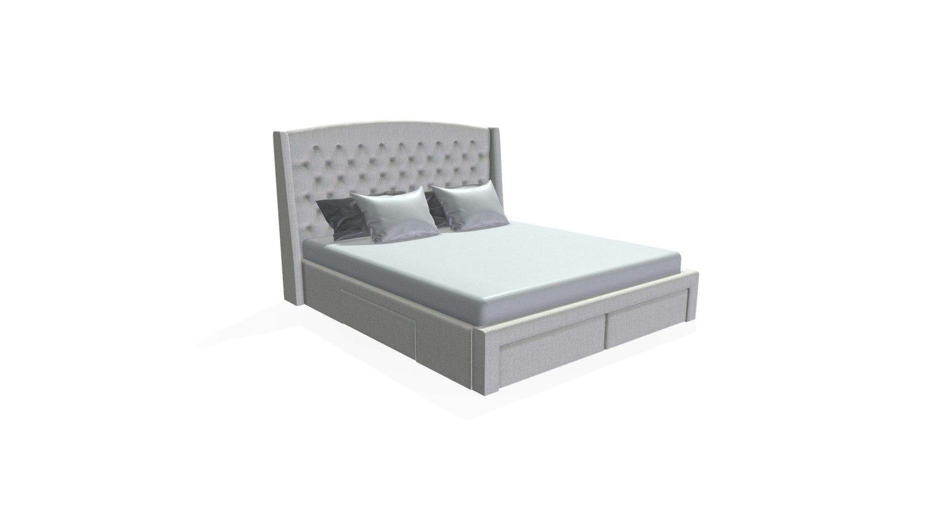 Giường hộc kéo Iris — Sketchfab embed 3D viewer