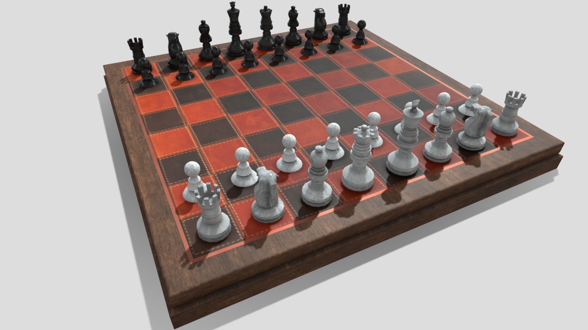 Chess Set ♟️ - Download Free 3D model by Glowbox 3D (@glowbox3d