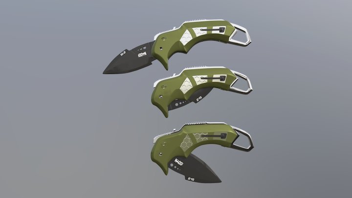Odyn GF154R Grønnfuglen (Custom Knife Concept) 3D Model