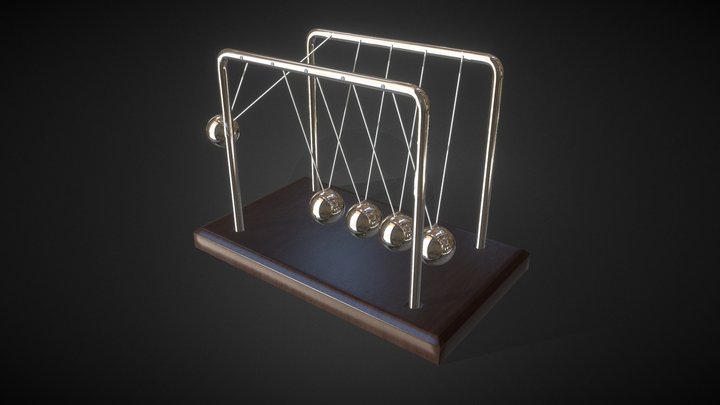 Newton's Cradle 3D Model