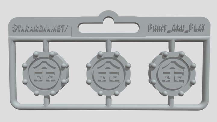 SET_12_FERRO_COIN_GREY – Free 3D Model STL