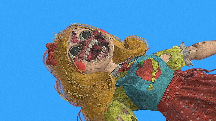 Shattered Miss Delight With Static Pose 3D Model