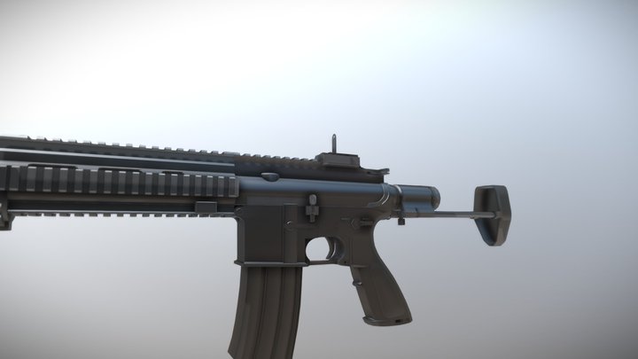 Airsoft HK 416 C 3D Model