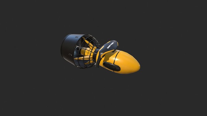 Sea Scooter yellow 3D Model