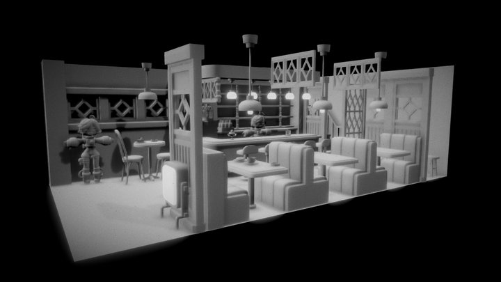 0323_咖啡廳 3D Model