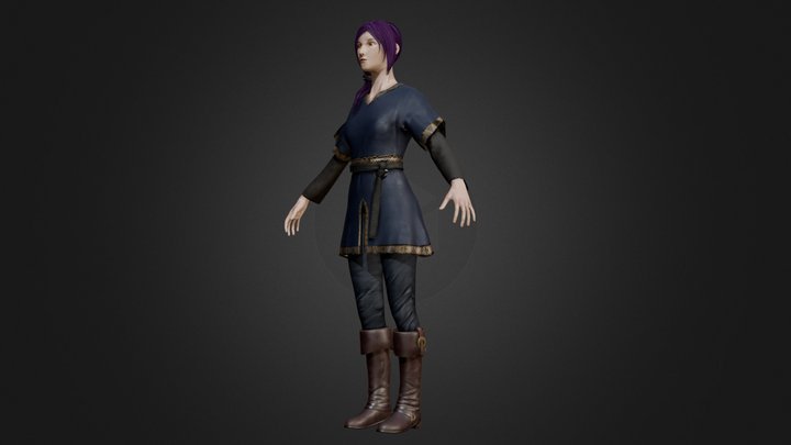 Emlyn - Game Character Design 3D Model