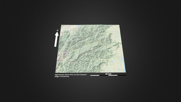 京西龙脊_等高地图 – Modelo 3D gratuito STL