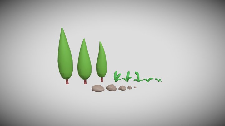 Small Environment Assets 3D Model