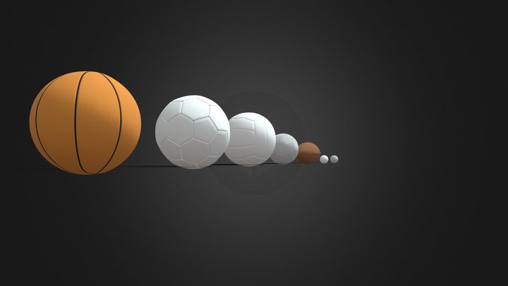 Sport Balls 3D Model