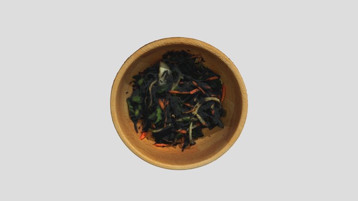 Stir-fried hijiki seaweed with garlic scent 3D Model