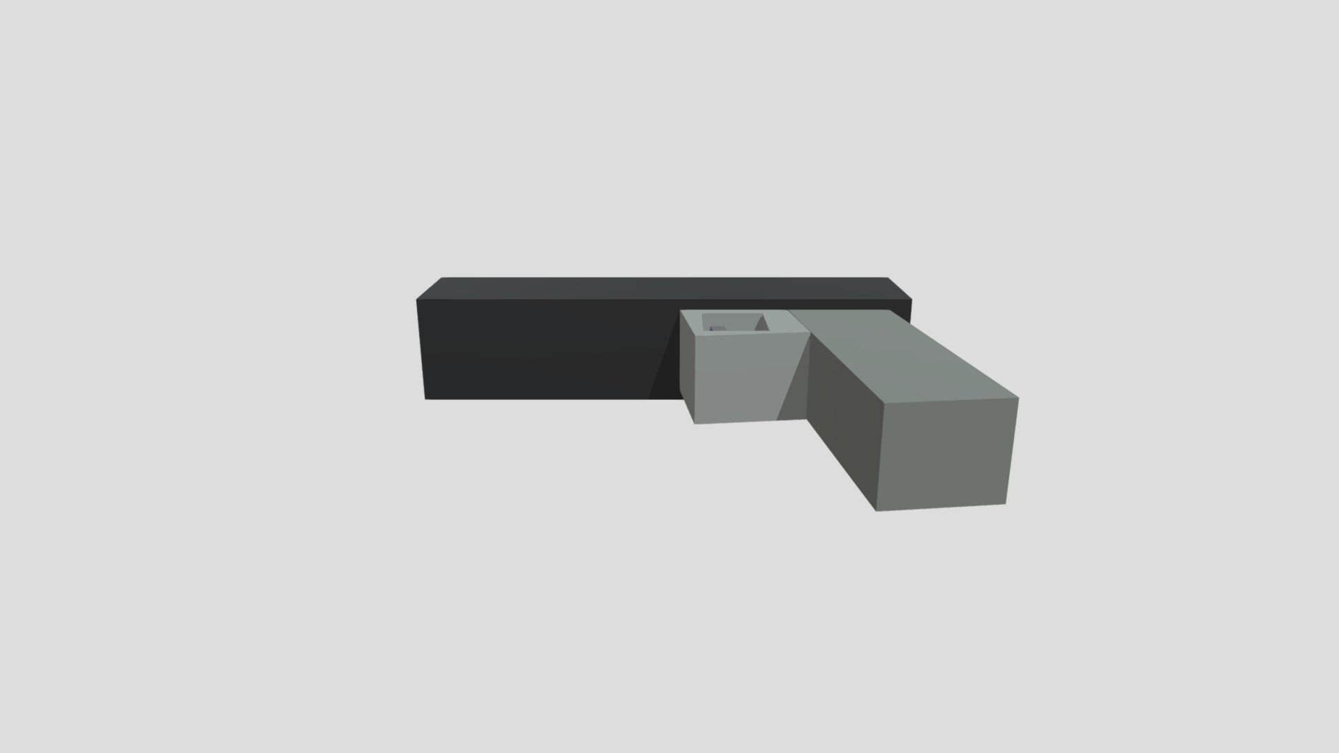 Low poly gun