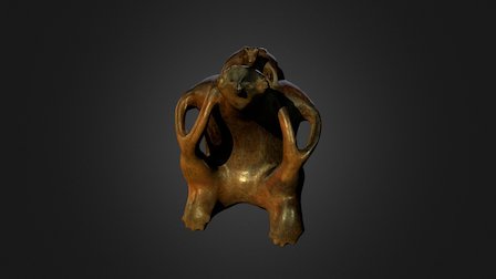 Statuette anthropomorphe avec animal, Nayarit ? 3D Model