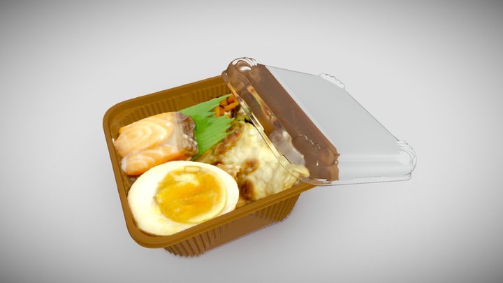 一膳ごはん　銀鮭と煮卵のかつおめし 3D Model
