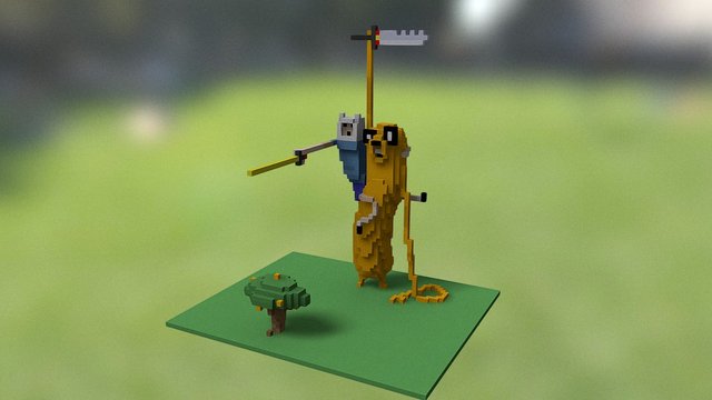 Adventure Time voxel scene bake test 3D Model