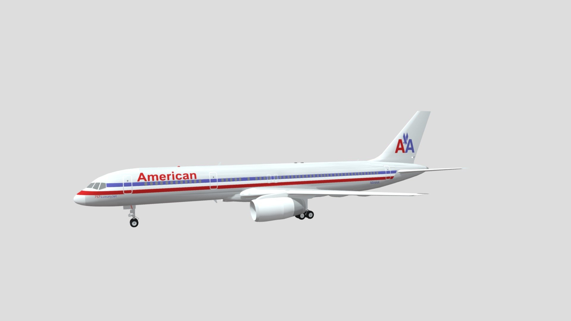 American Airlines Boeing 757-223 - Download Free 3D model by