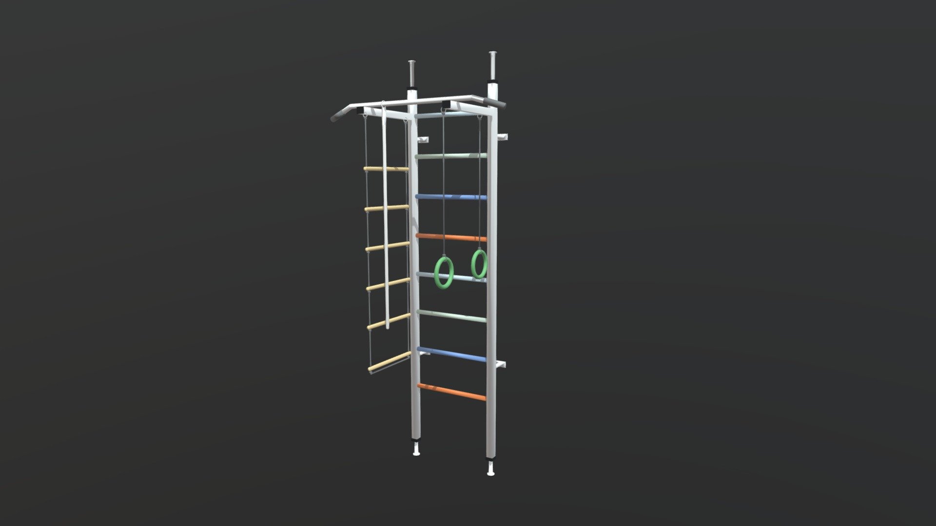 GYMNASTIC WALL BAR FOR CHILDREN JUNIOR – WHITE 2