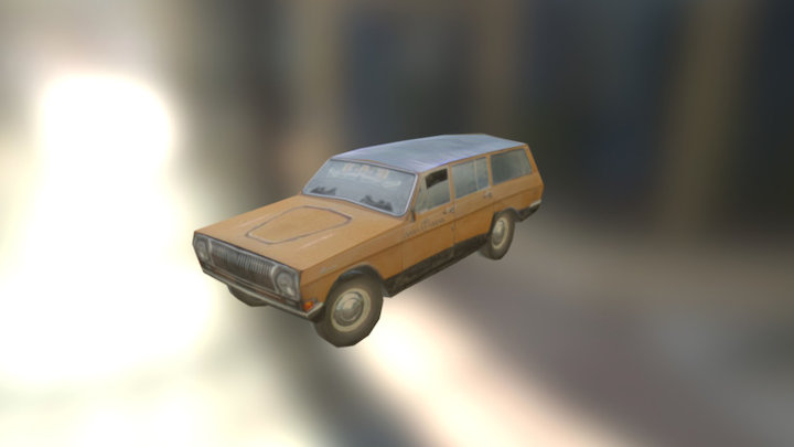 Volga 24 TS taxi 3D Model