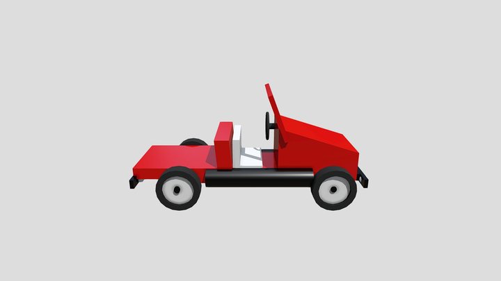 SET DRIVEN CAR 3D Model