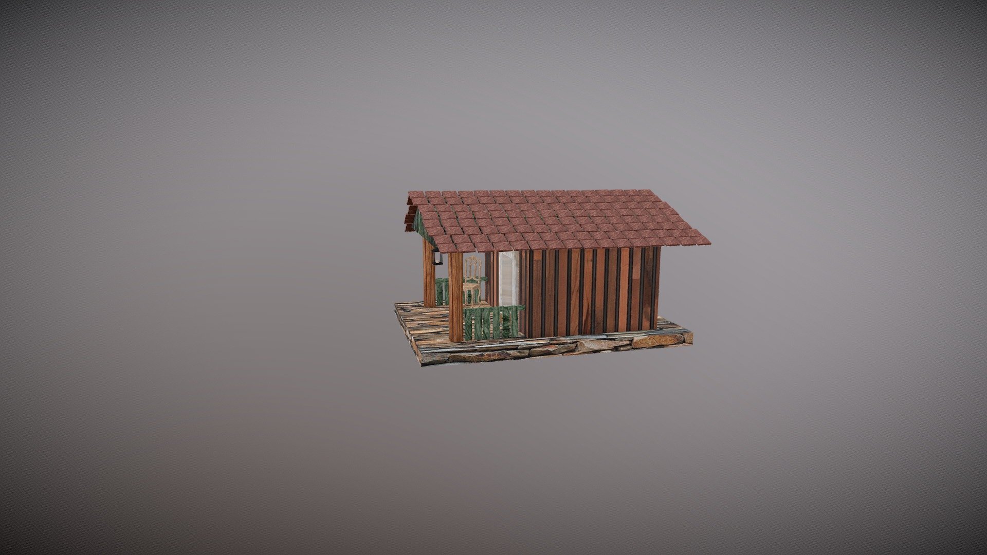 Haus mit Stuhl