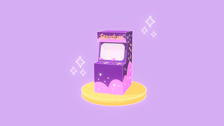Space arcade machine 3D Model